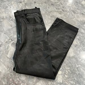 Black leather pants